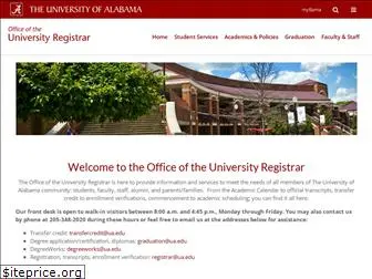 registrar.ua.edu