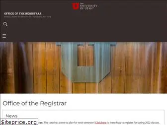 registrar.utah.edu