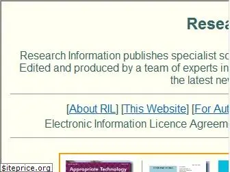 researchinformation.co.uk