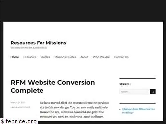 resourcesformissions.org