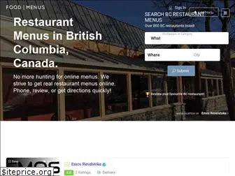 restaurantmenus.ca