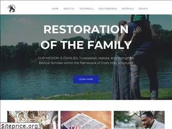 restorationofthefamily.org