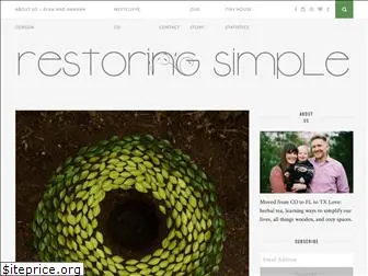 restoringsimple.com