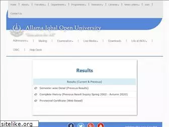 result.aiou.edu.pk