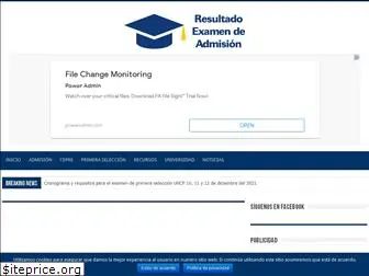 resultadoexamendeadmision.com