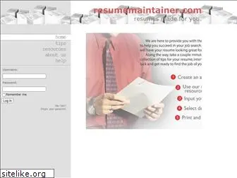 resumemaintainer.com