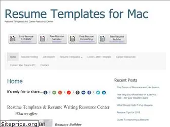 resumetemplatesformac.com