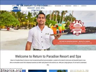 returntoparadiseresort.com