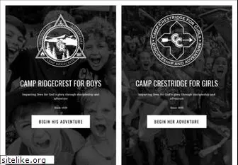 ridgecrestcamps.com