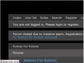 www.robotsforrobots.net website price