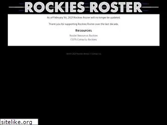 rockiesroster.com