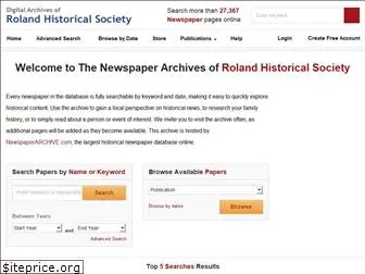 rolandhistory.newspaperarchive.com