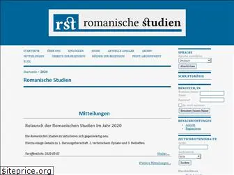 romanischestudien.de