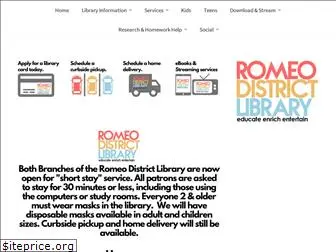 romeodistrictlibrary.org