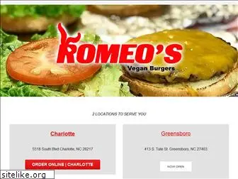 romeosveganburgers.com