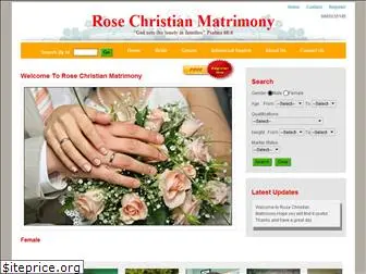 rosechristianmatrimony.com