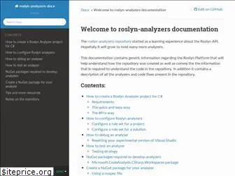 roslyn-analyzers.readthedocs.io