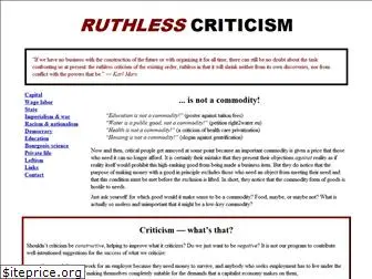 ruthlesscriticism.com