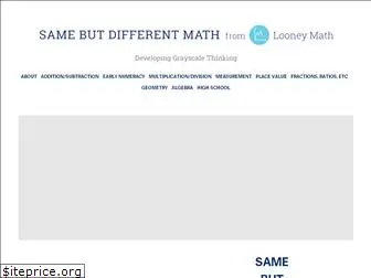 samebutdifferentmath.com