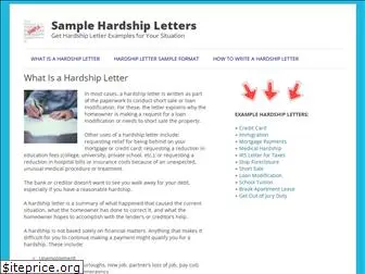samplehardshipletters.com