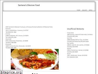 santanasmxfood.com