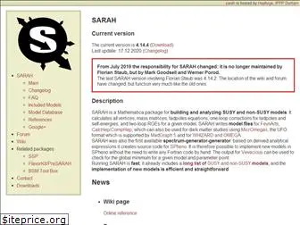 sarah.hepforge.org