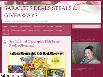 saraleesdealsstealsgiveaways.com