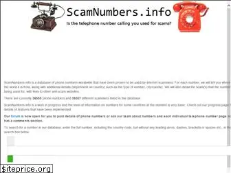scamnumbers.info