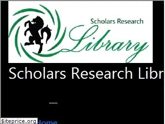 scholarsresearchlibrary.com