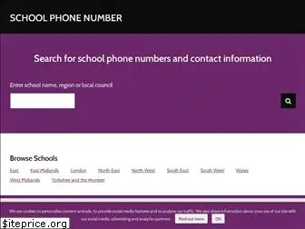 schoolphonenumber.co.uk