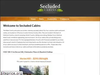secludedcabins.com