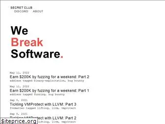 secret club  We Break Software