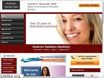 sedationdentistandover.com