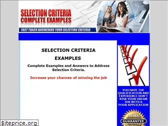 selectioncriteria-examples.com