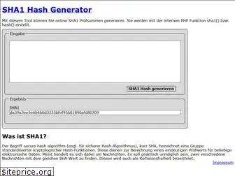 sha1generator.de