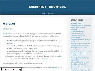 shadertoyunofficial.wordpress.com