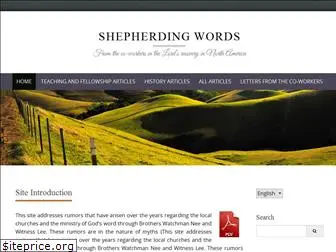 shepherdingwords.com