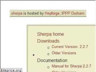 sherpa.hepforge.org