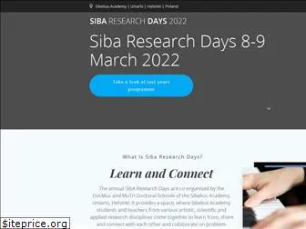 sibaresearchdays.fi