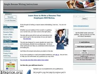 simple-resume-writing-instructions.com