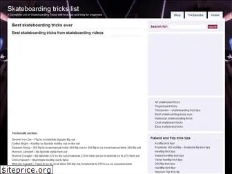 skateboardingtrickslist.com