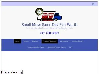 smallmovesamedayfortworth.com