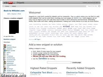 snippets.wikidot.com