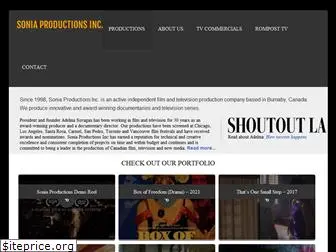 soniaproductions.com