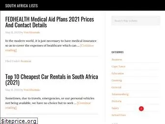 southafricalists.com