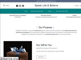 speaklifeandbelieve.com