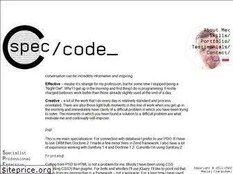 speccode.com