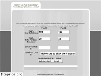 splittestcalculator.com