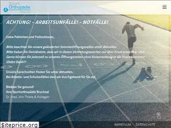 sportorthopaedie-bruchsal.de