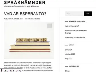 spraknamnden.se